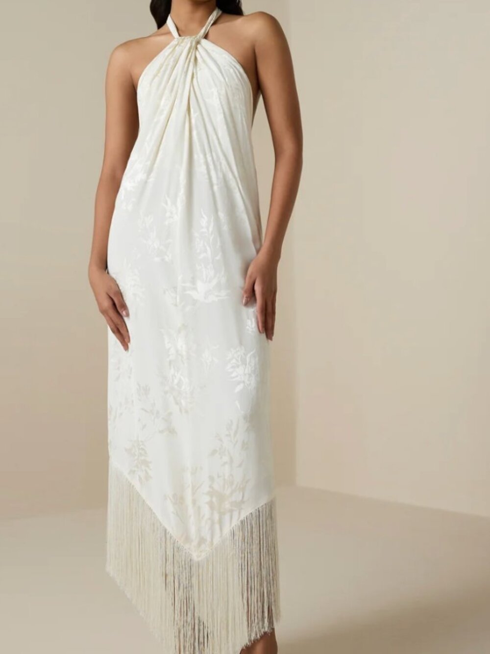NWT Hemant + Nandita Aura Halter Neck Maxi Dress